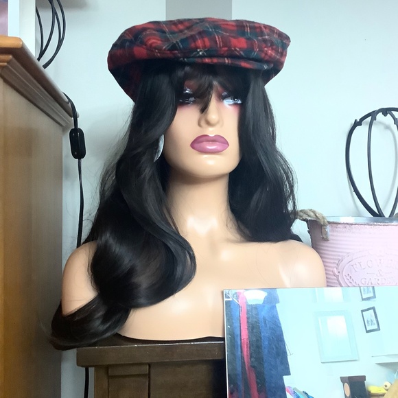 Vintage Pendleton Wool Plaid Red Cap fit women’s L-XL - Picture 4 of 15